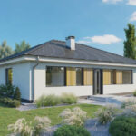 Projekt domu parterowego 94m2 z dachem czterospadowym