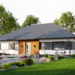 projekt domu parterowego 115m2 z dachem czterospadowym