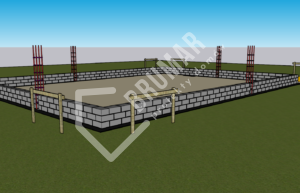 Projekt domu 100m2 - Ściany Fundamentowe
