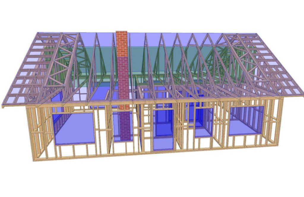 dom parterowy modułowy szkieletowy 94m2