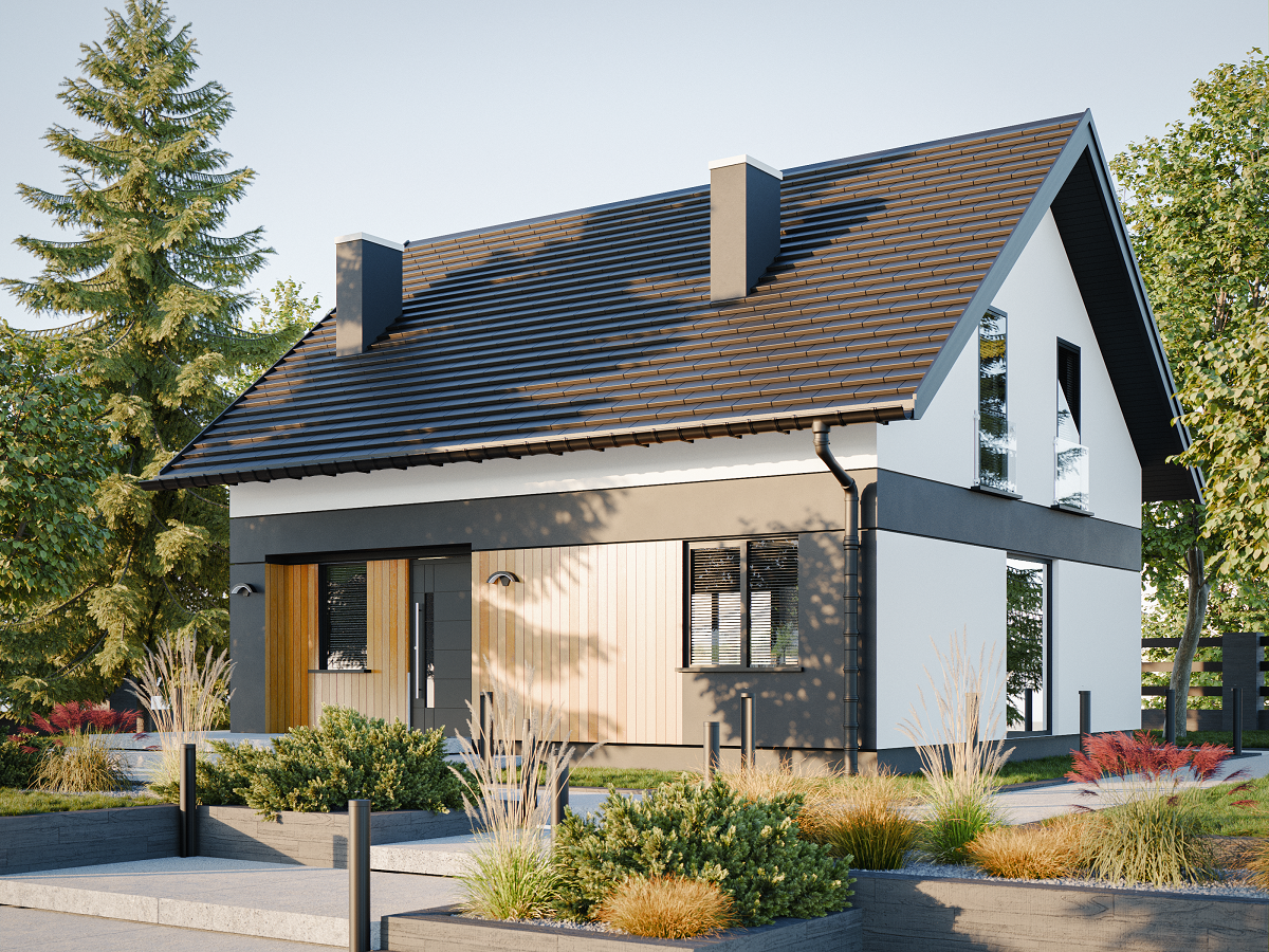 Projekt domu 120m2 z poddaszem