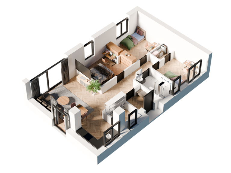 rzut parteru dom 80m2