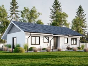 tani dom 100m2 projekt wizualizacja
