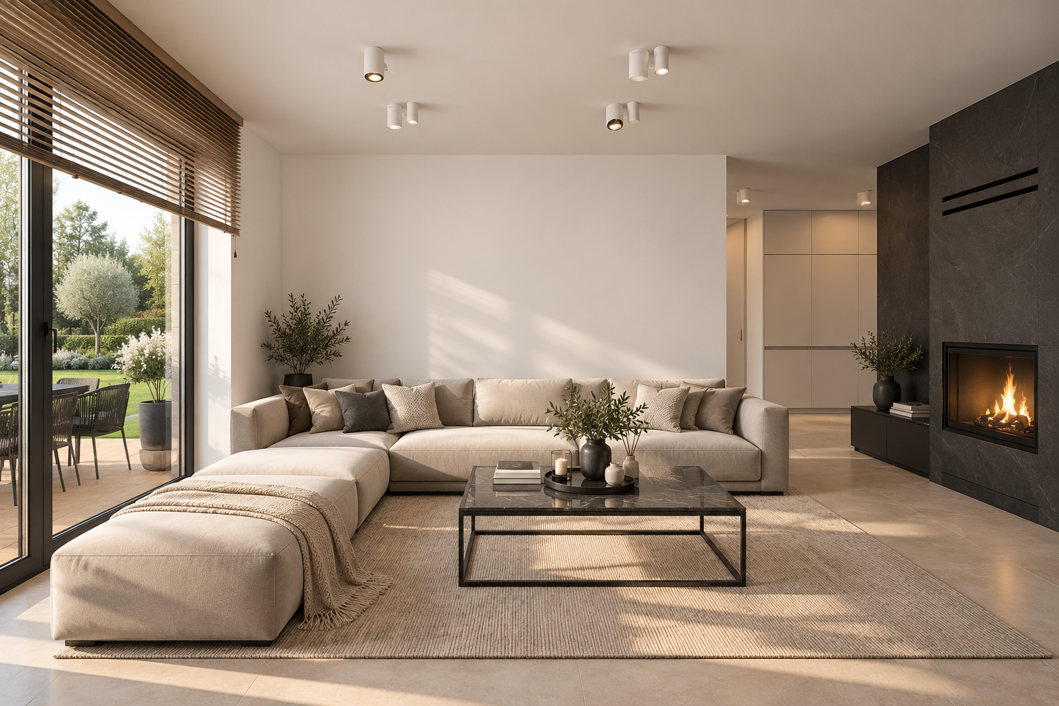 Projekt domu 94 m² z dachem czterospadowym – wizualizacja